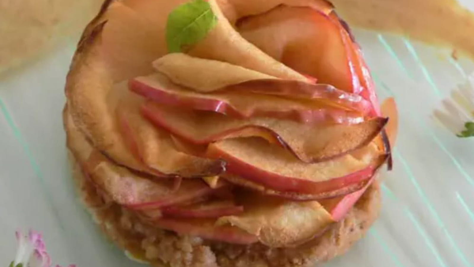 Bouton de rose à la pomme