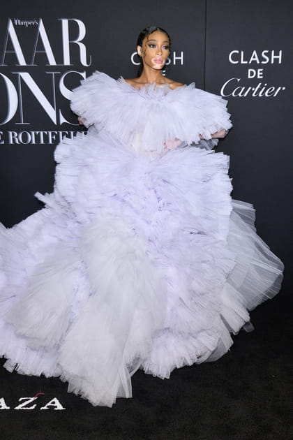 Winnie Harlow en robe tulle