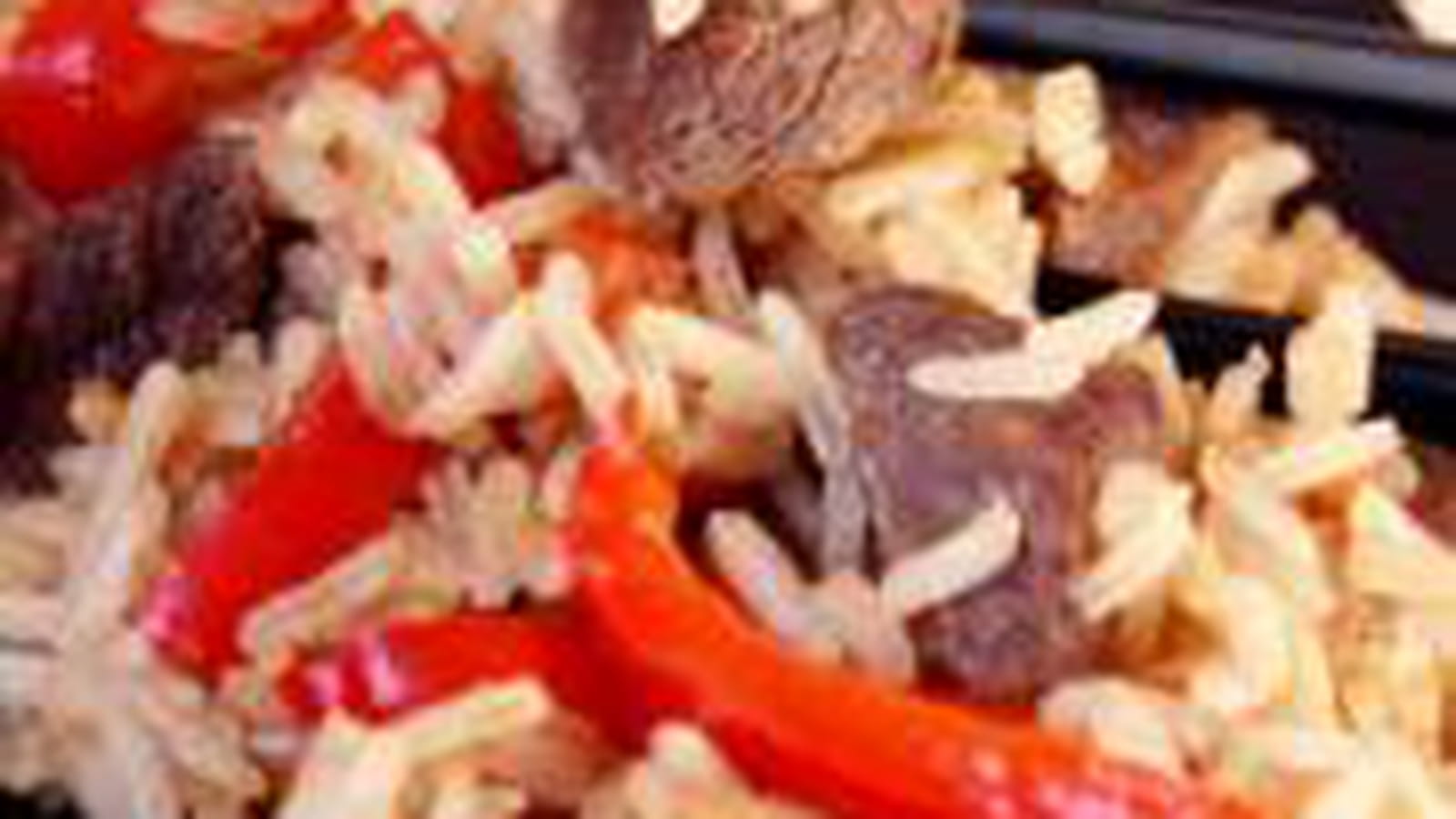 Wok boeuf poivrons et riz thaï