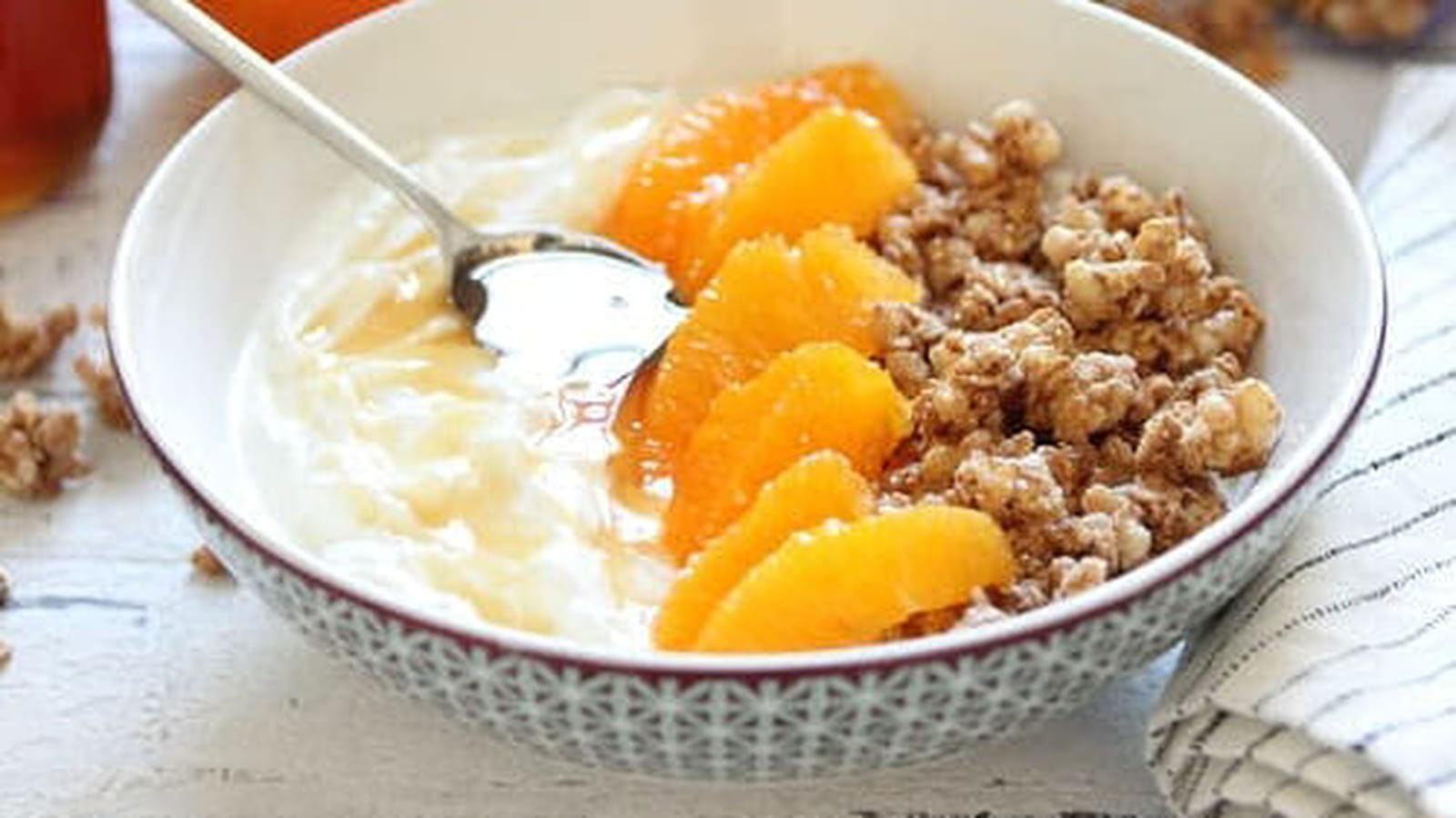 Bowl vitaminé fromage blanc, orange et miel