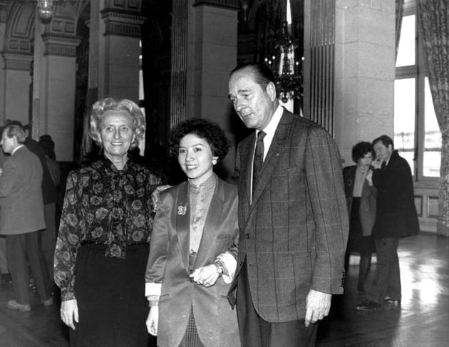 Le couple Chirac avec leur fille adoptive Anh Dao