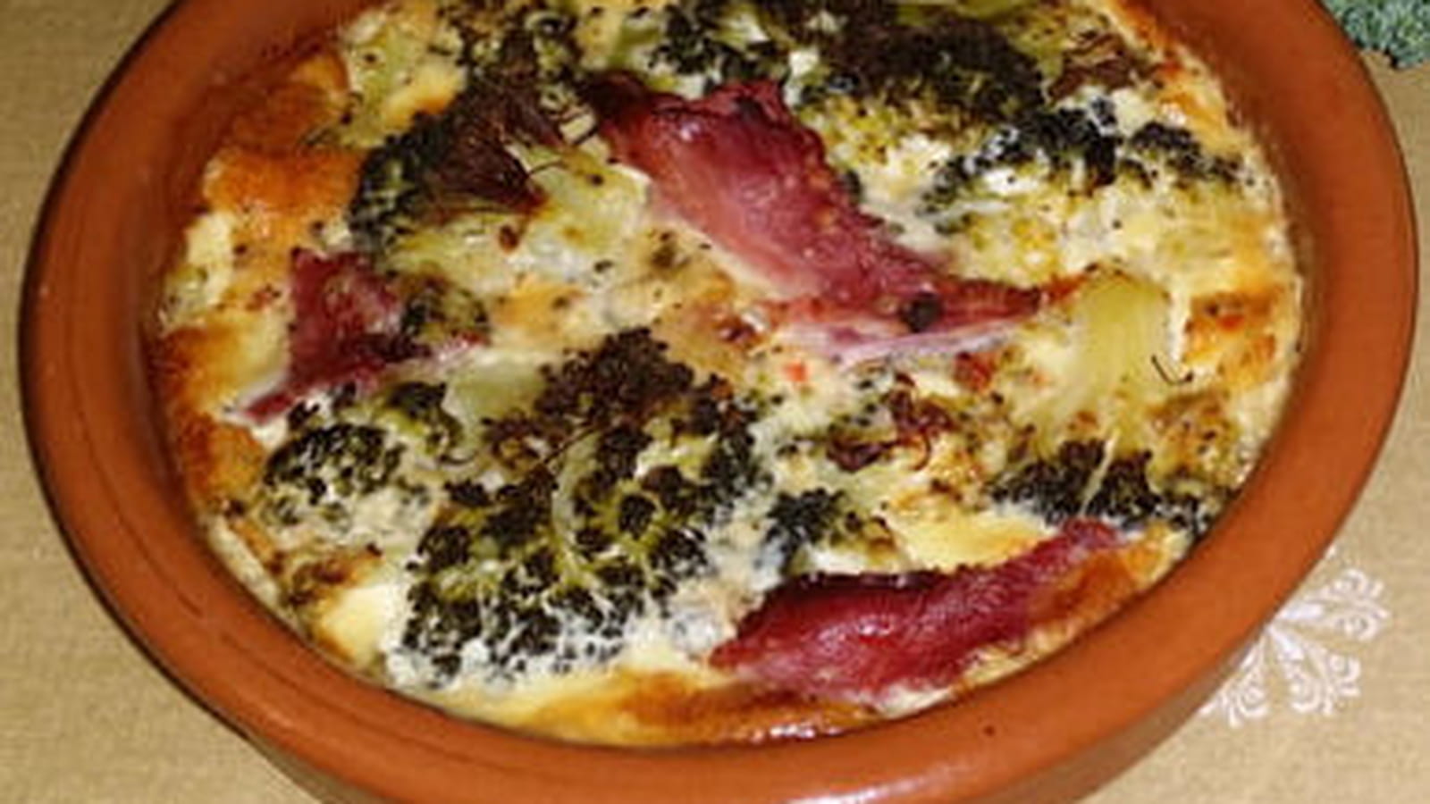 Clafoutis brocoli et jambon blanc