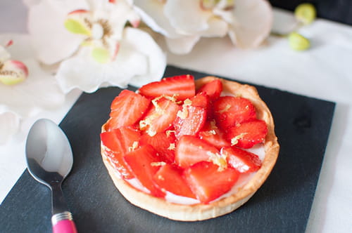Tartelette fraises, mascarpone au citron