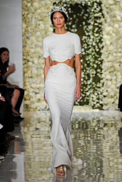 La robe deux-pi&egrave;ces Reem Acra