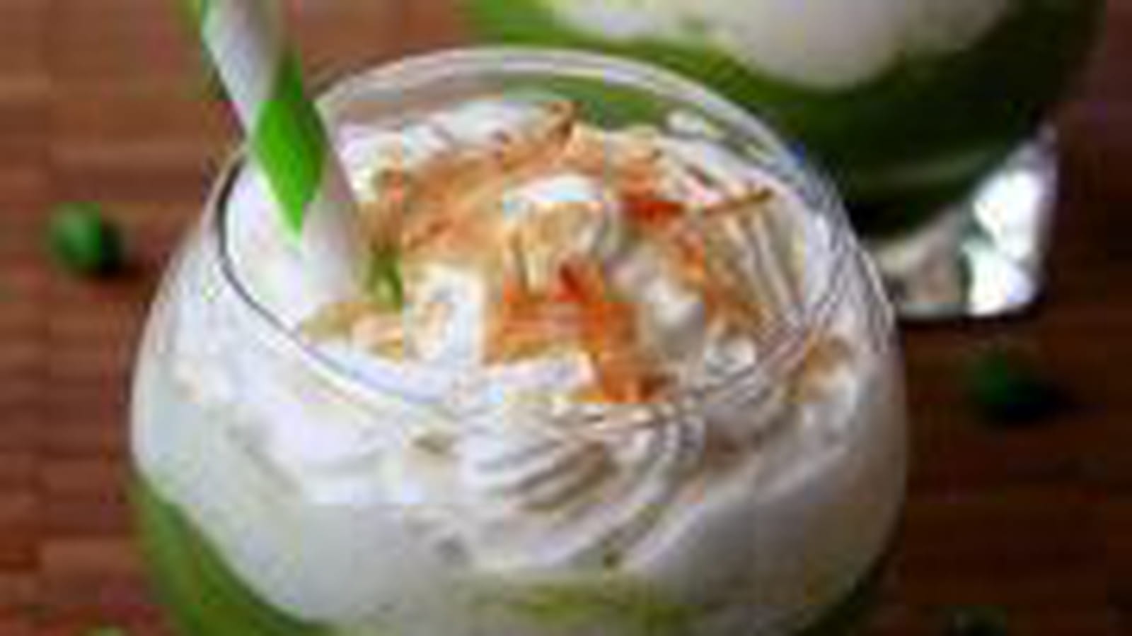 Cappuccino de petits pois et bacon