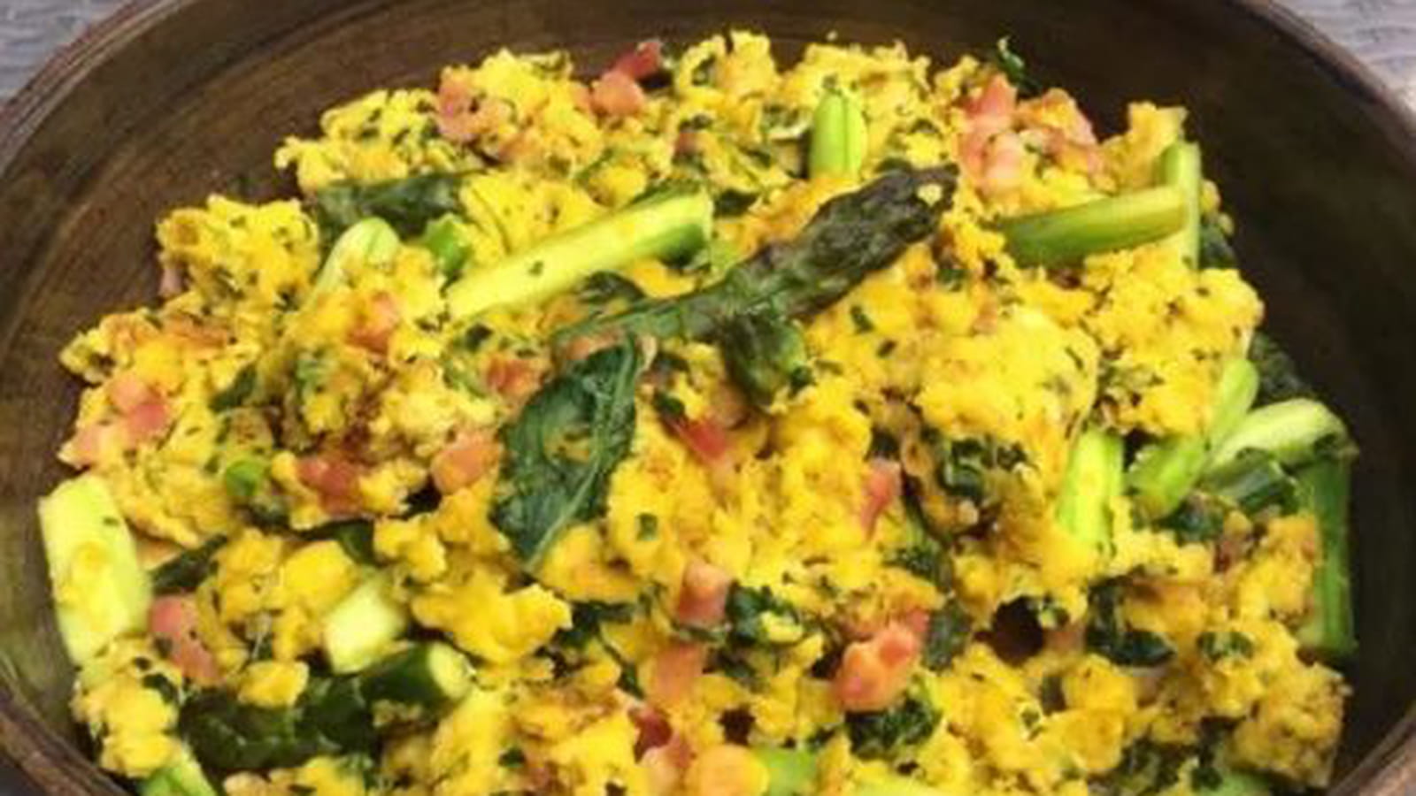 Frittata asperges et épinards