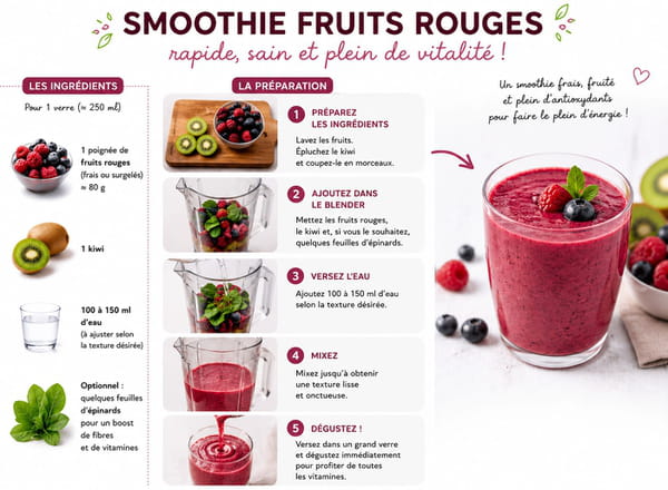 Smoothie fruit rouge recette