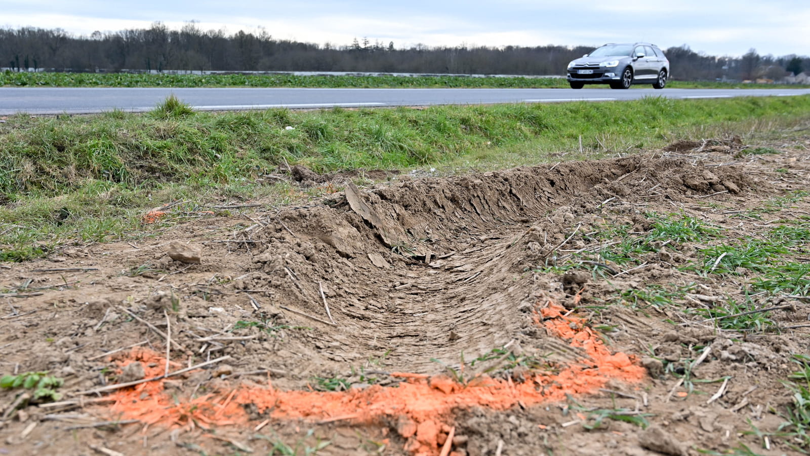 Traces de l'accident
