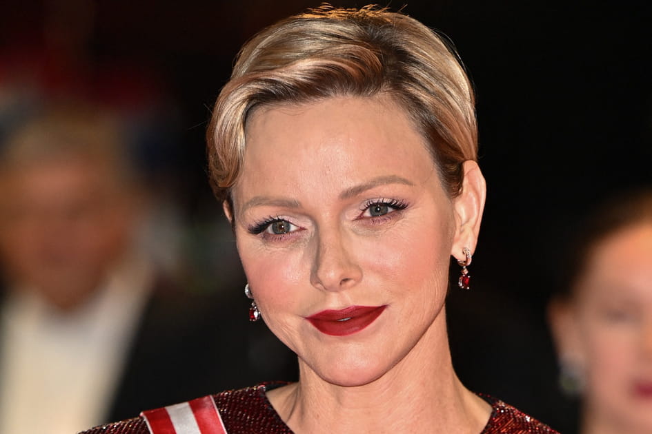 Charlene de Monaco, festive avec son rouge &agrave; l&egrave;vres