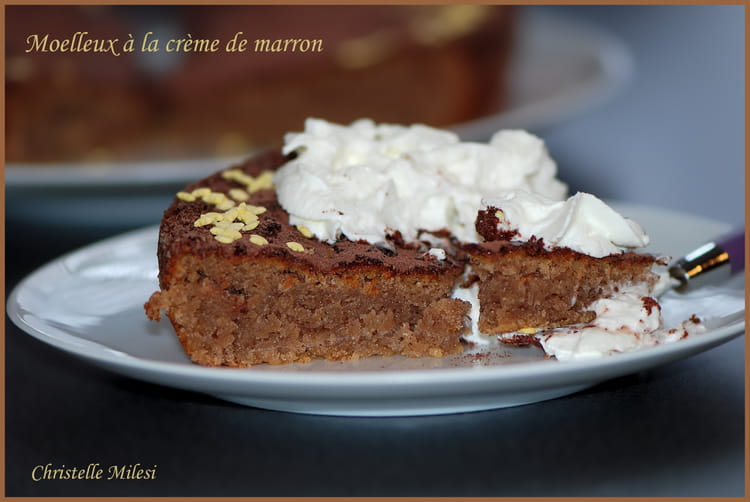Recette de Gâteau moelleux à la crème de marron la recette facile