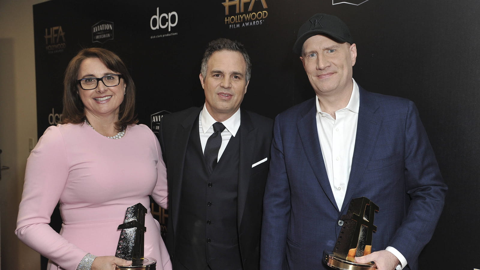 Victoria Alonso, Mark Ruffalo et Kevin Feige