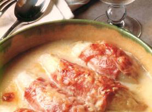 Gratin d'endives au jambon