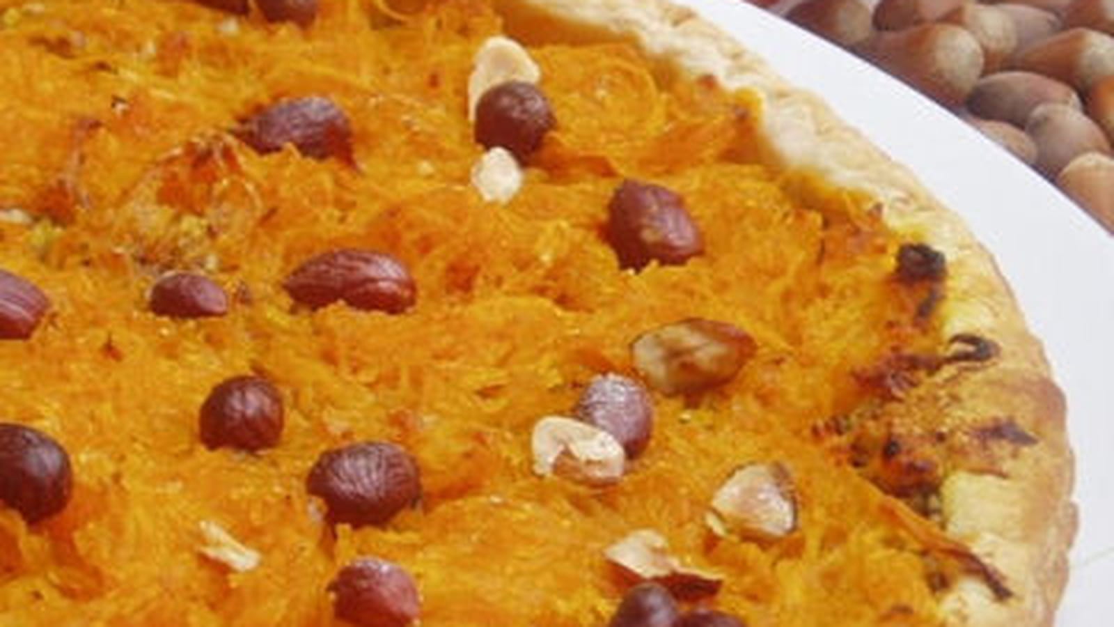 Tarte au potimarron et noisettes