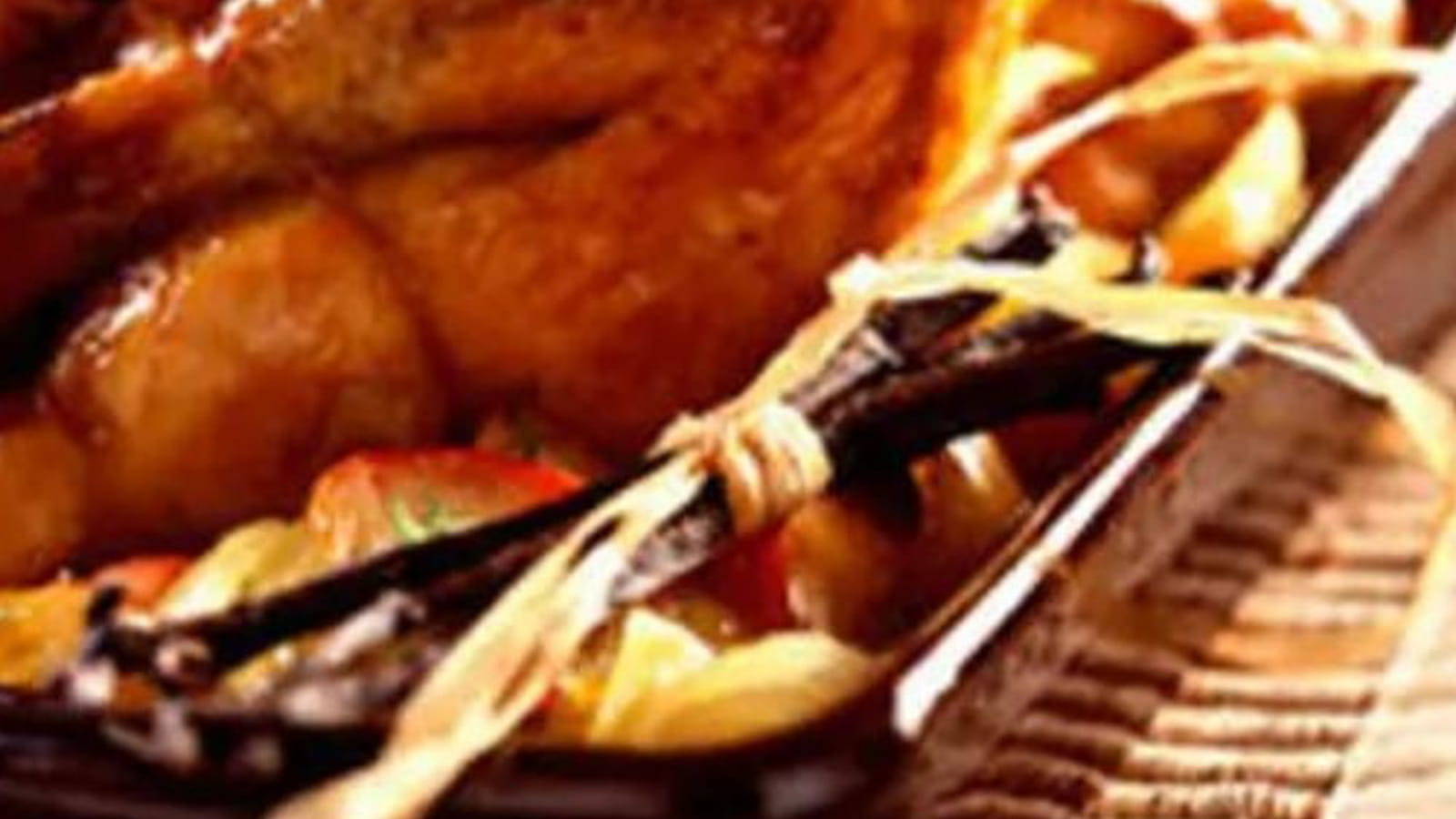 Poulet rôti au miel et à la vanille