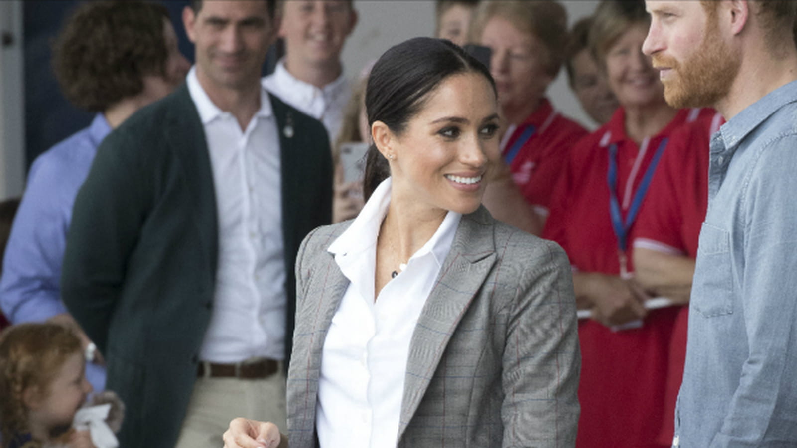 Blazer gris de Meghan 