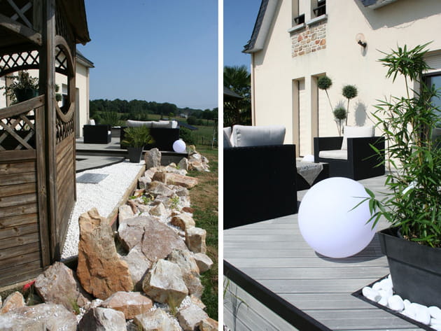 Luminaire et salon de jardin design