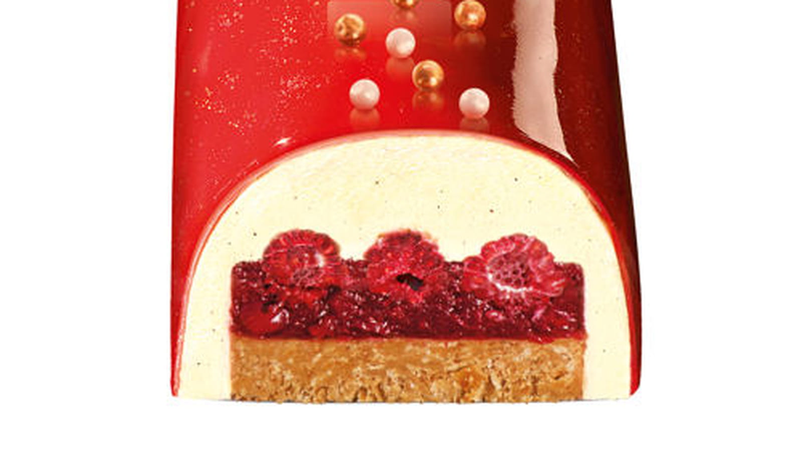 Bûche Vanille Fruits Rouges Fauchon