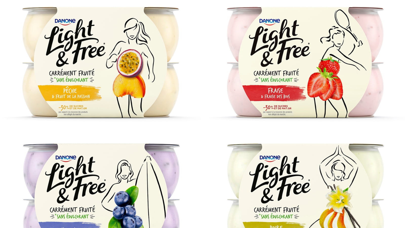 Gamme Light & free de Danone