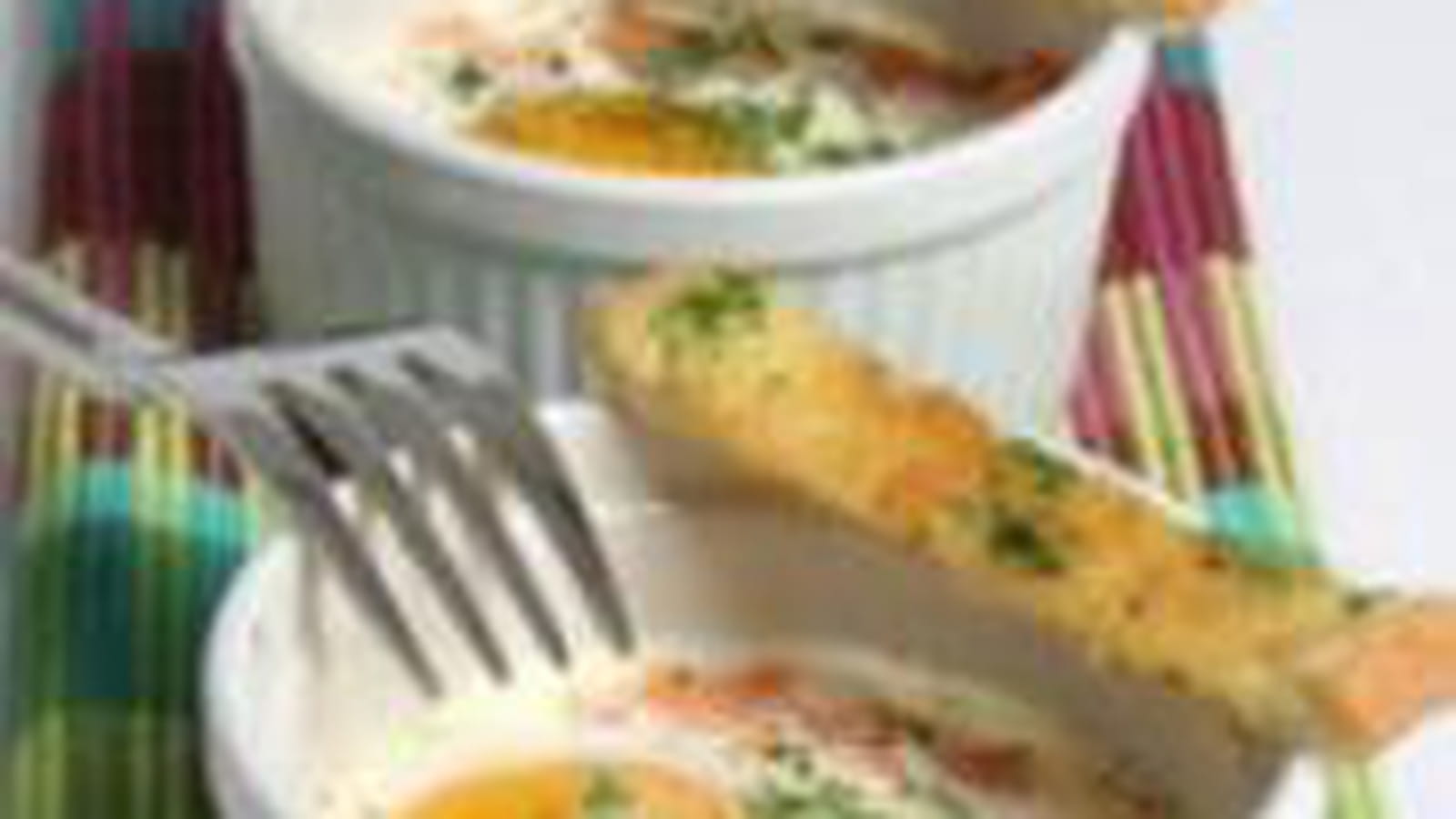 Oeufs cocotte saumon fumé et estragon
