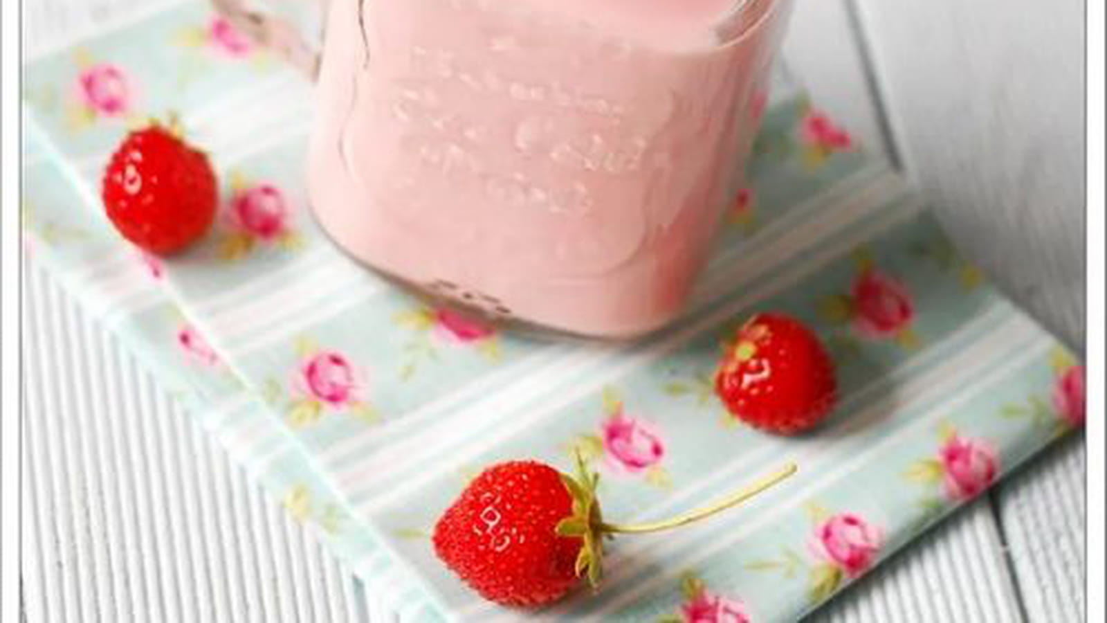 Milkshake sans lactose fraise et coco