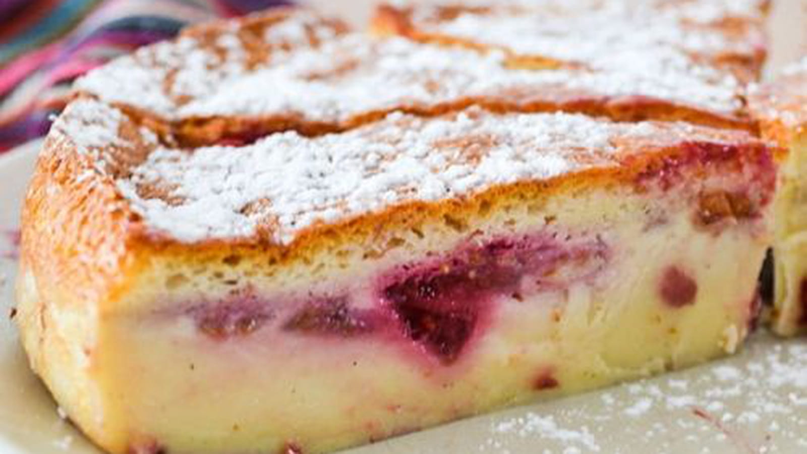 Gâteau magique framboise