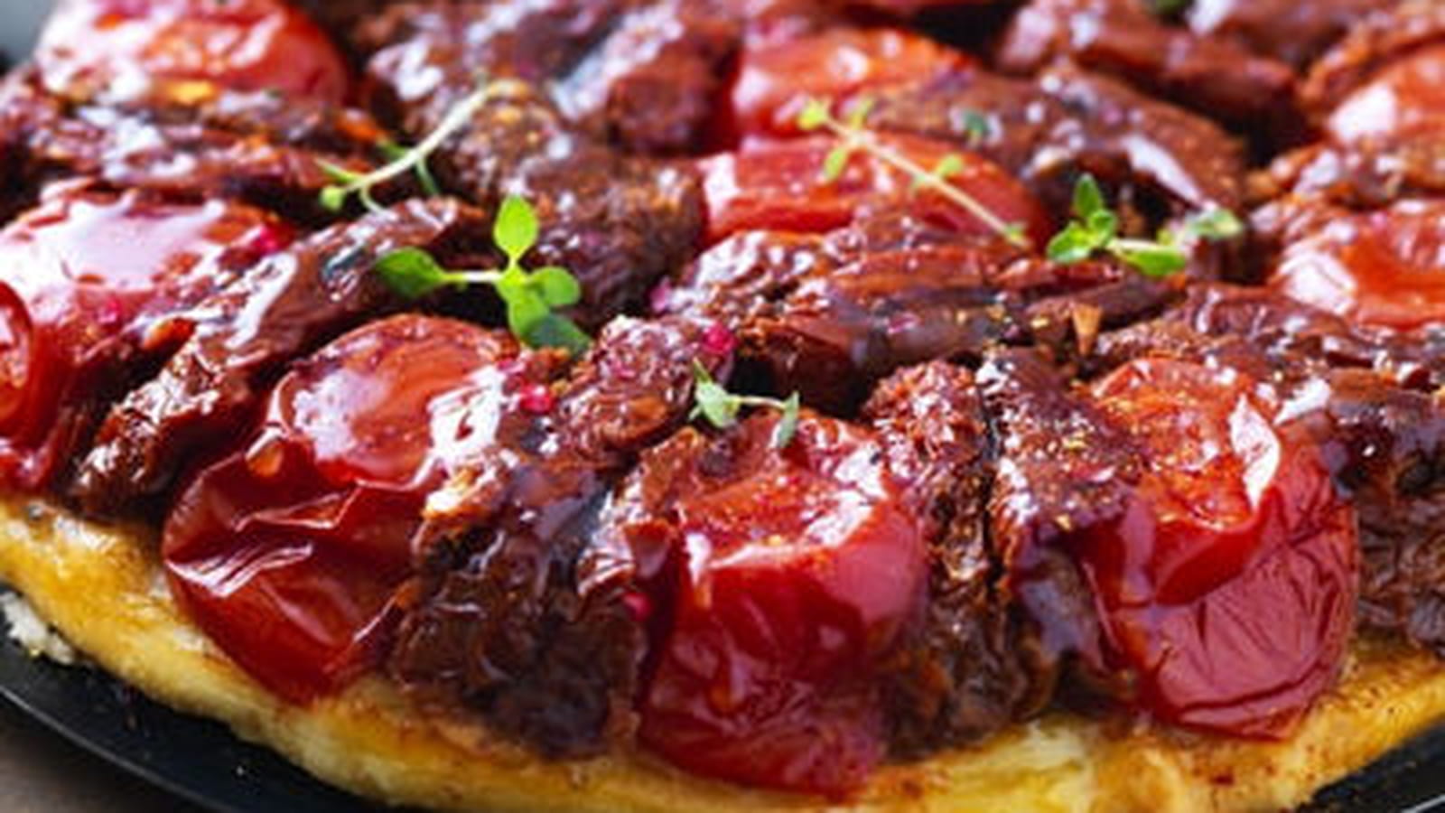 Tarte tatin aux tomates séchées