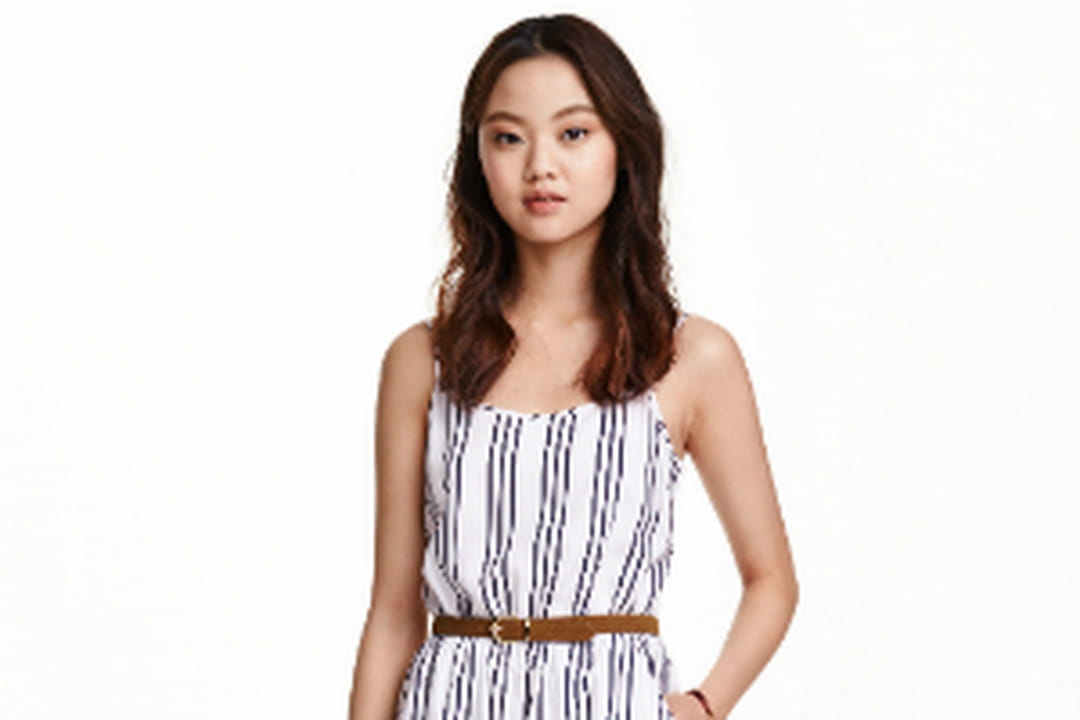 Combi-short rayé