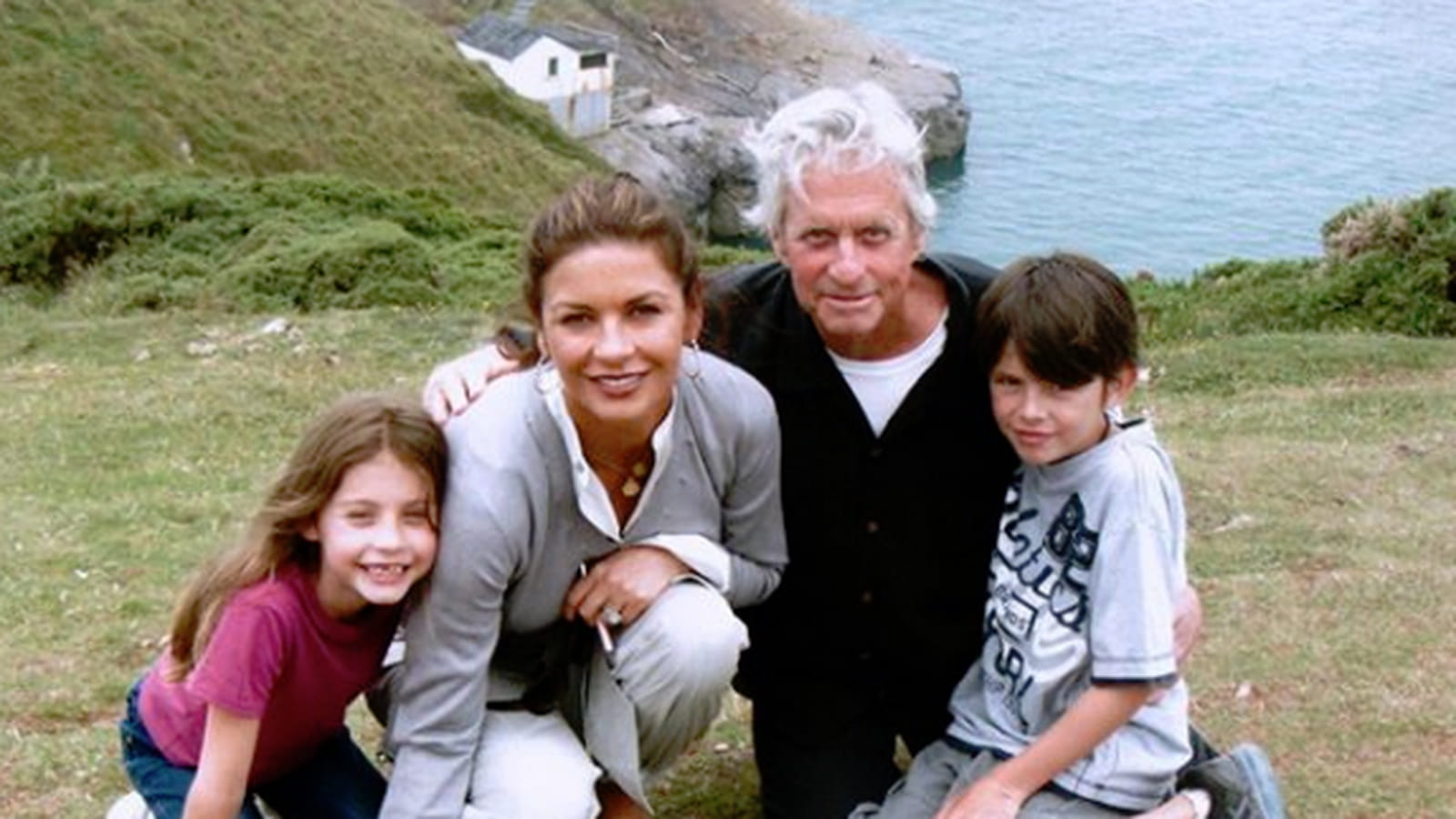 Catherine Zeta-Jones, Michael Douglas et leurs enfants Carys et Dylan 