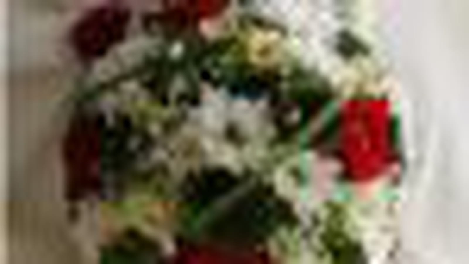 La coiffure et le bouquet