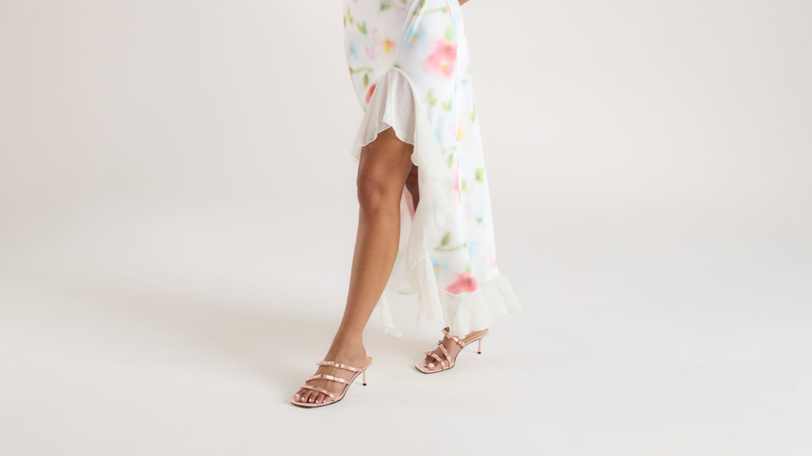 AURORA PRINTED SATIN MAXI DRESS