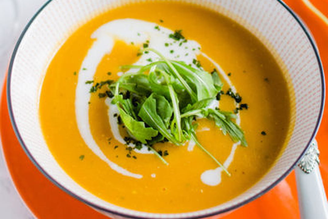 Soupe de carotte au curry et lait de coco