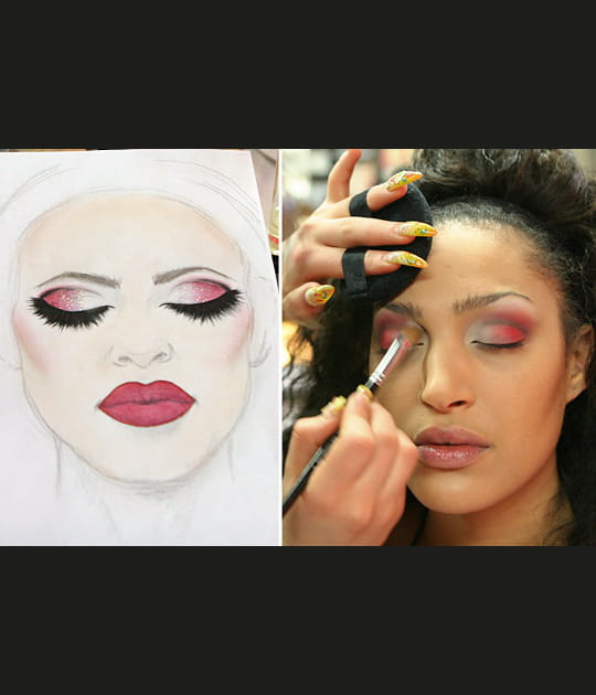 Maquillage paupi&egrave;res de velours