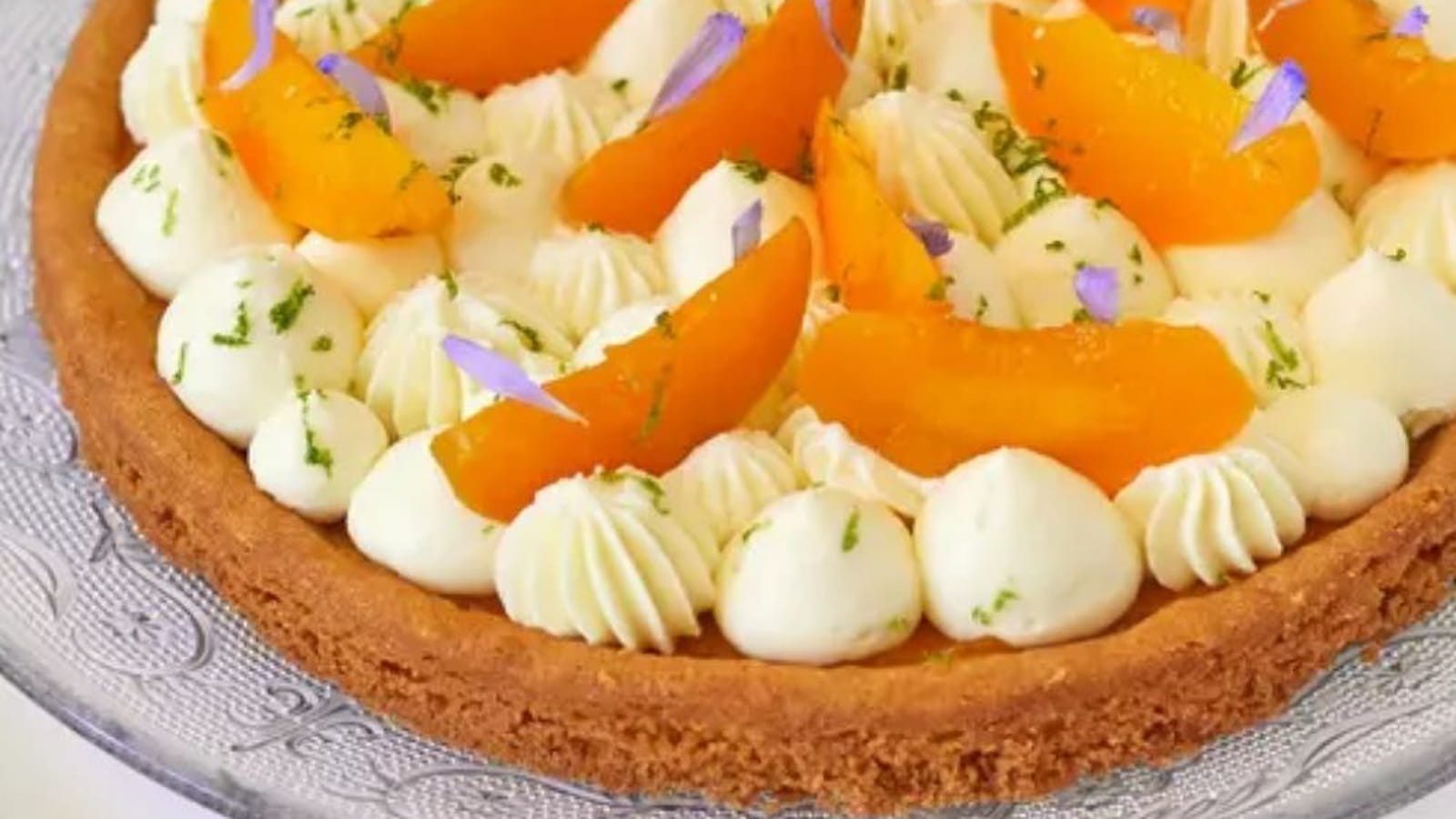 Sablé pêches, romarin et ganache chocolat blanc