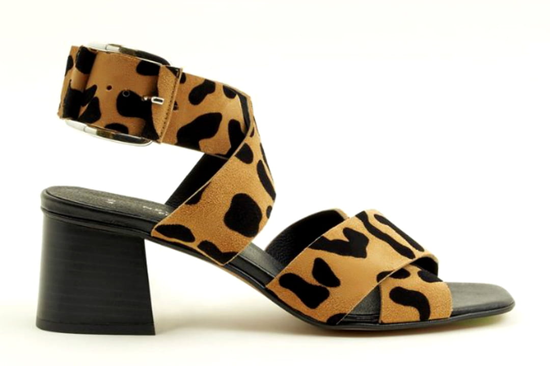 Sandales Compensées New Look - Noir, Talon Liège, Taille 39 - Occasion, En Daim