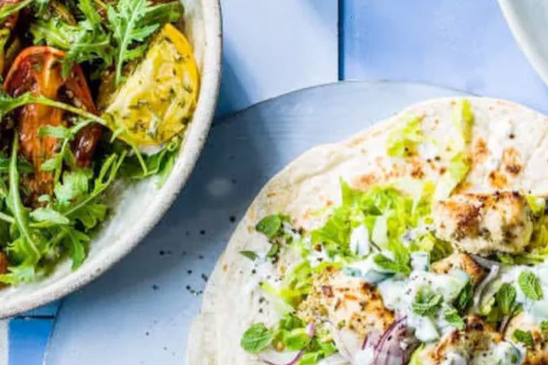 Wrap de poulet à la grecque