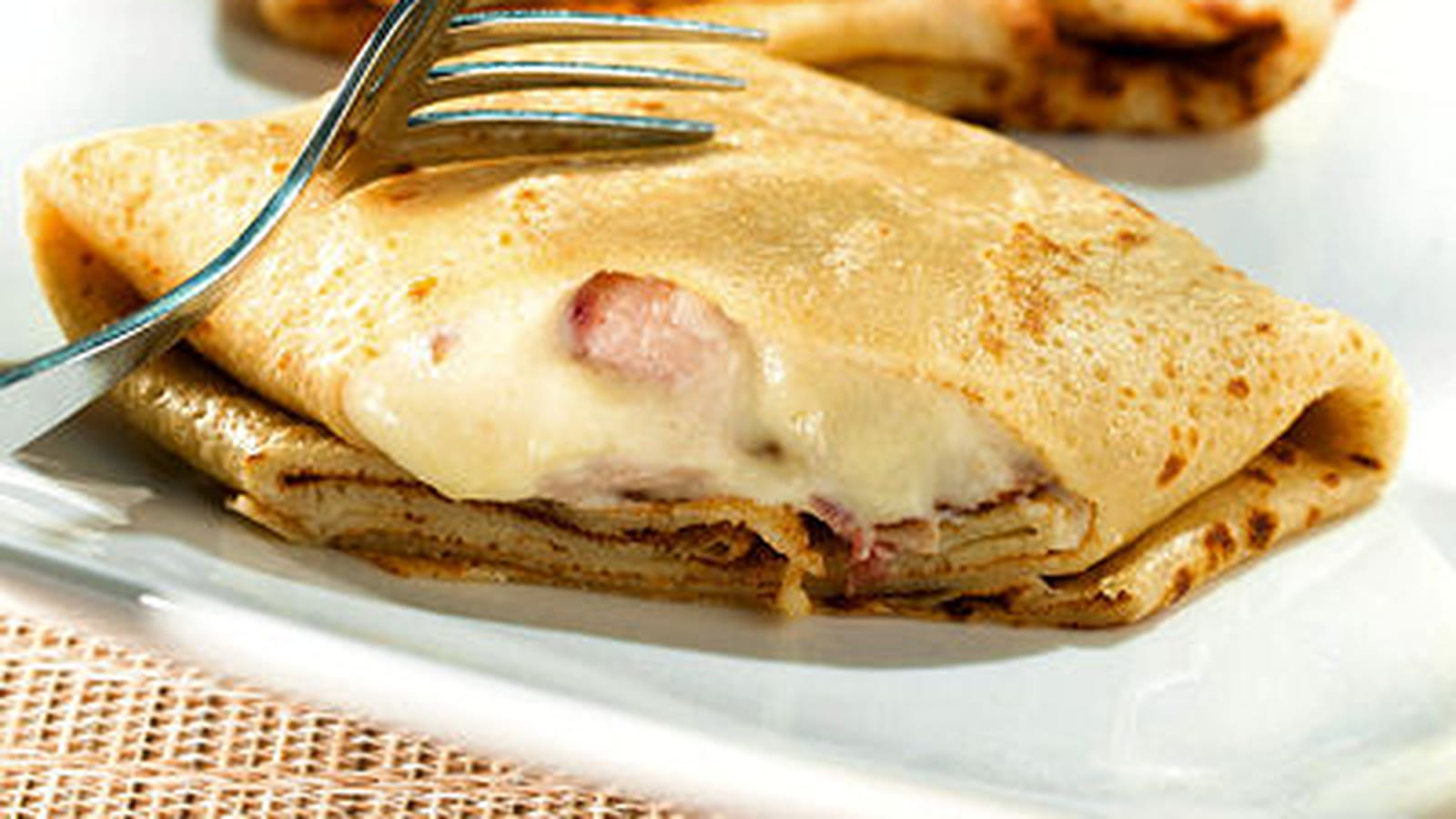 Crêpes au Comté et jambon