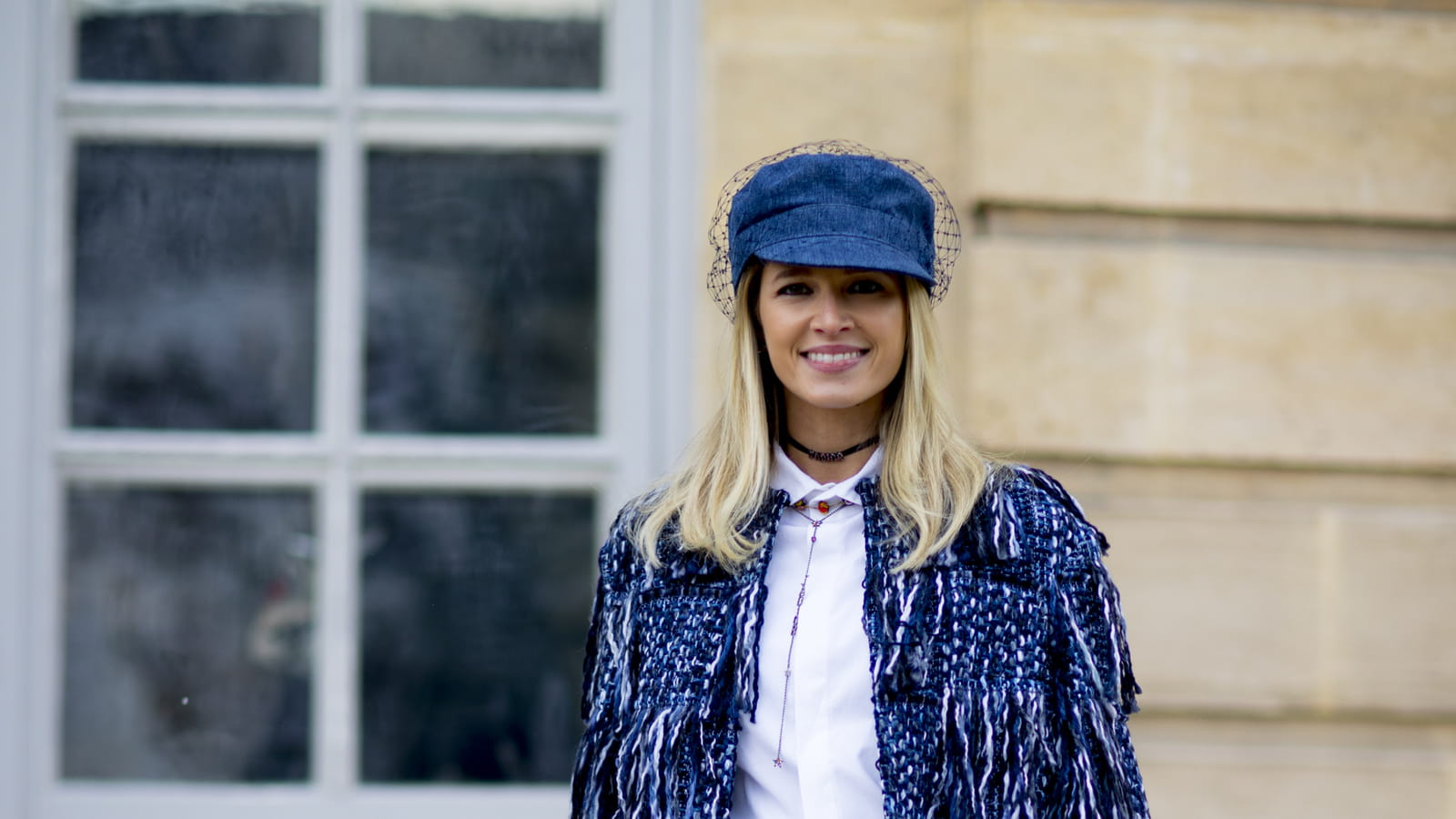 Denim frangé