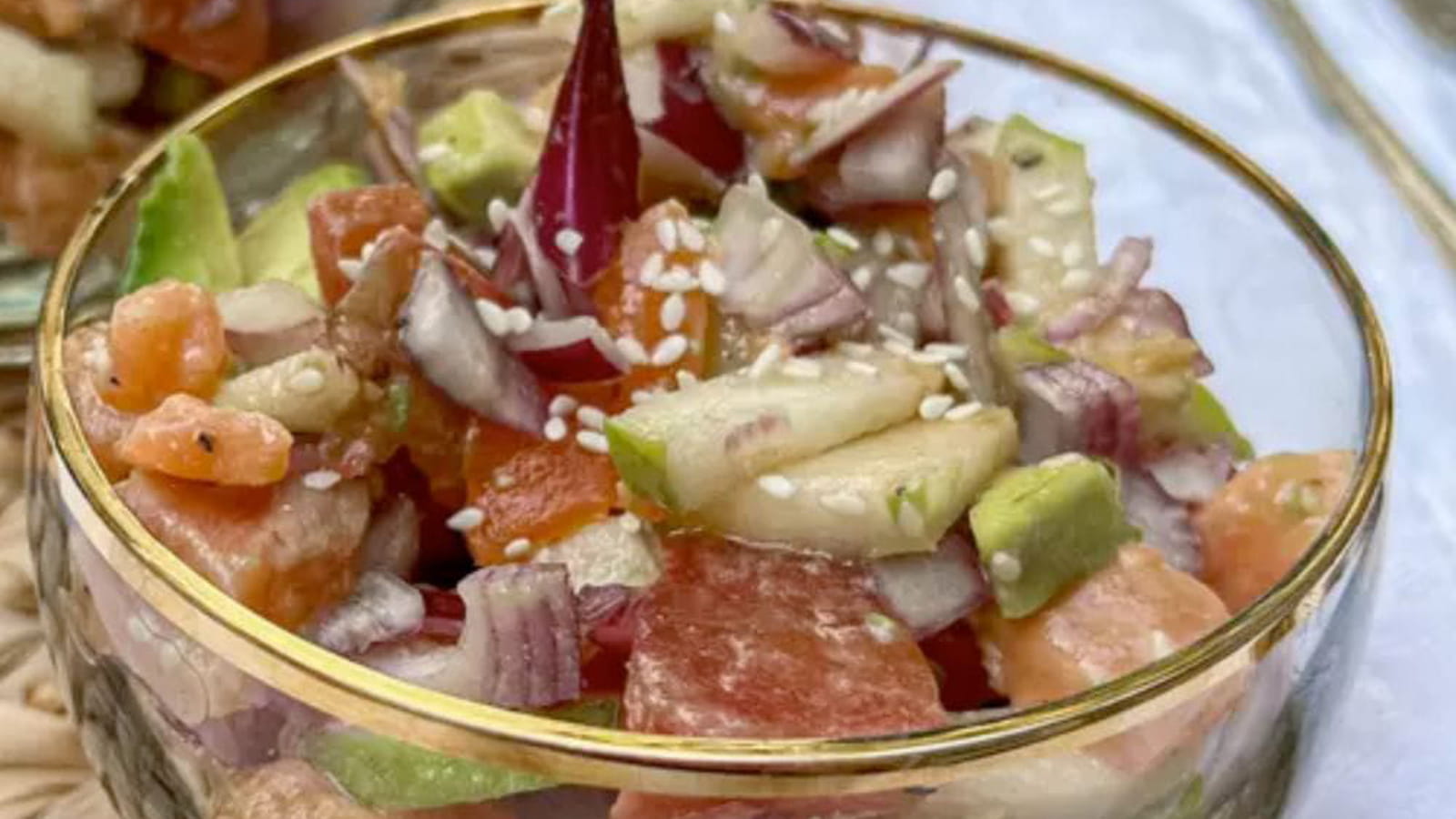 Tartare de truite et pomme Granny Smith