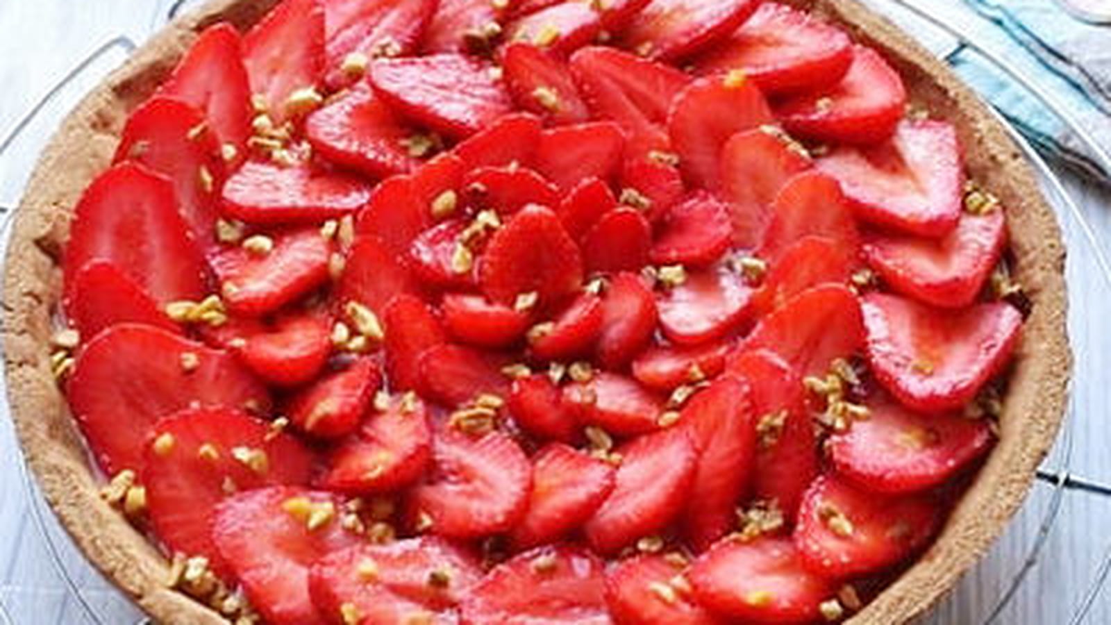 Tarte aux fraises et sa crème pâtissière à la vanille