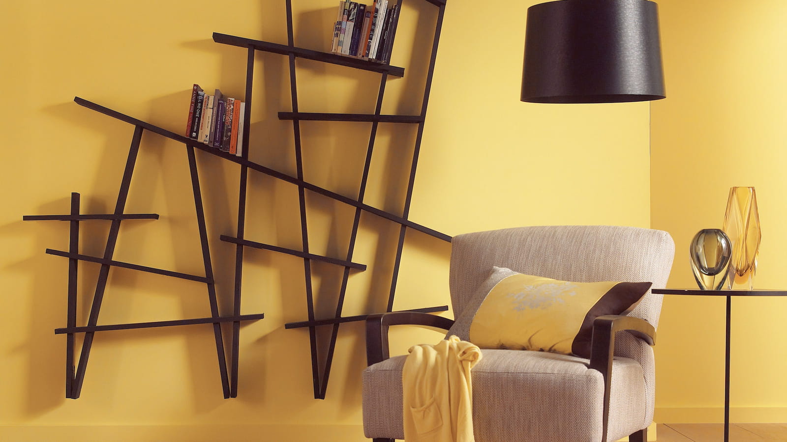 Salon jaune cosy