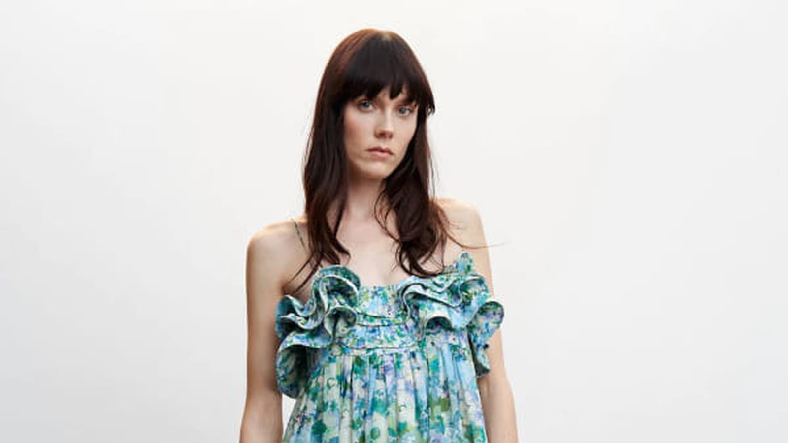 Robe volantée Mango 
