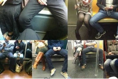 jambes hommes metro
