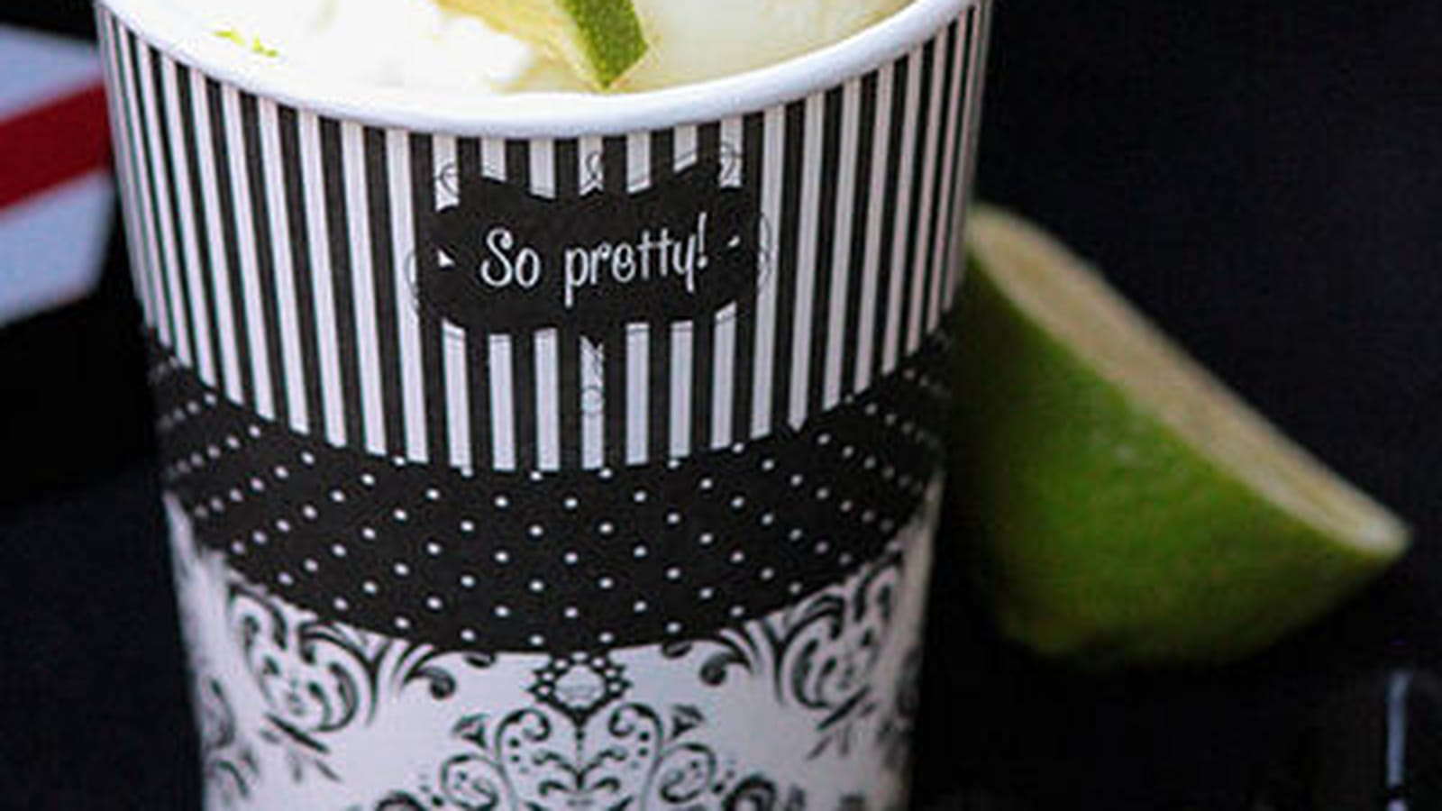 Lime frozen yogurt
