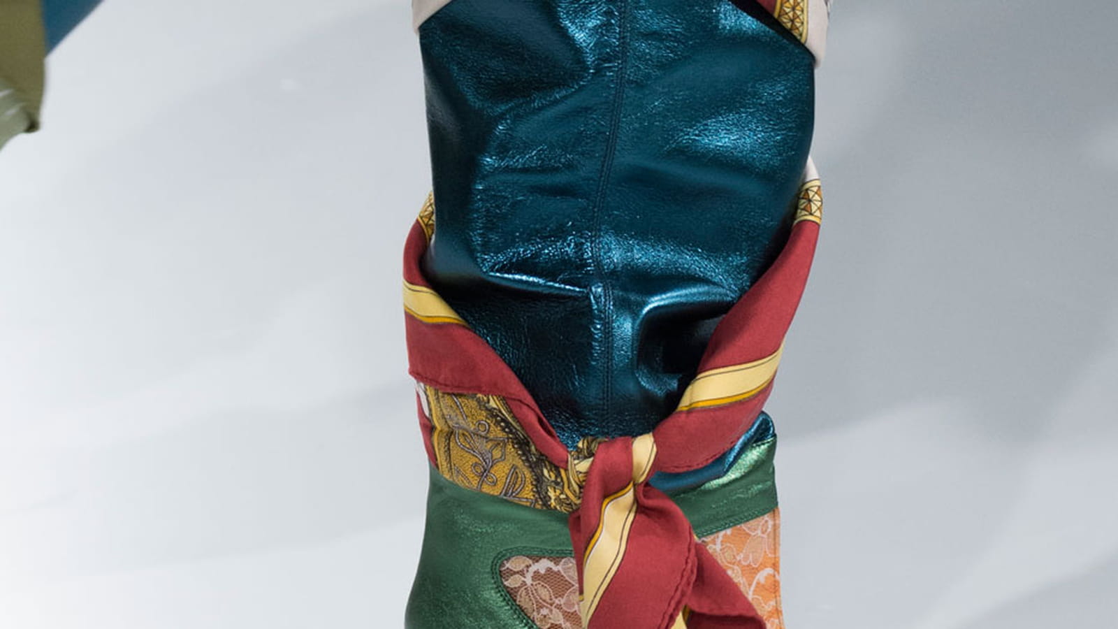 Bottes compensées à foulard Maison Margiela