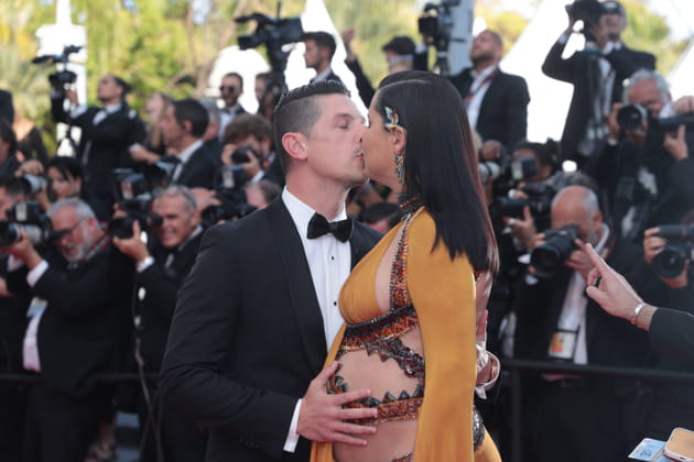 Adriana Lima et son compagnon Andre Lemmers, &agrave; la projection de "Elvis", le 25&nbsp;mai