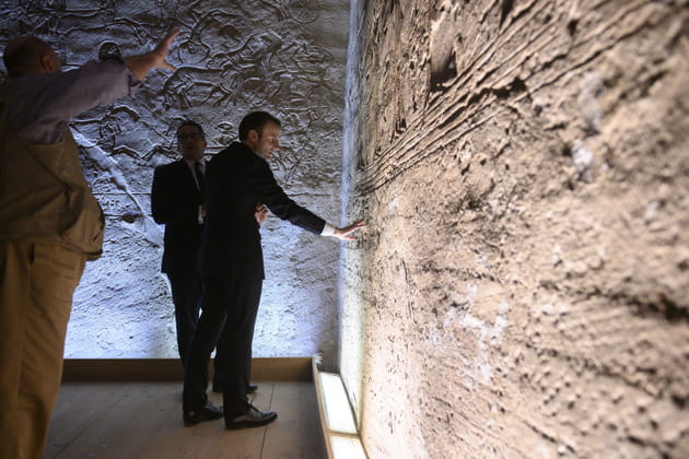 Emmanuel et Brigitte Macron visitent le temple d'Abou Simbel