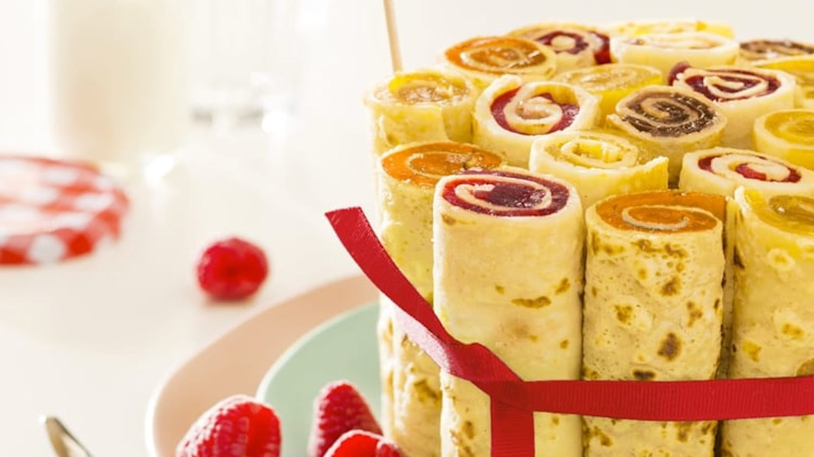 Ribambelle de crêpes colorées