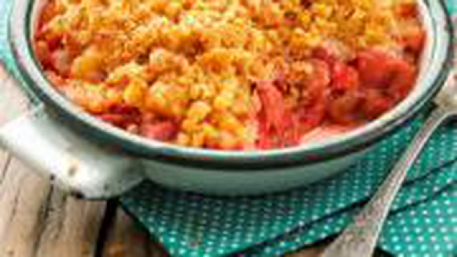 Crumble rhubarbe et fraise