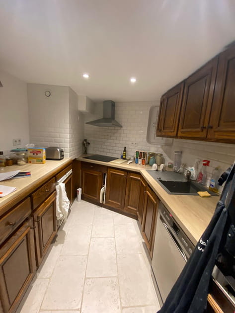 Avant&nbsp;: une cuisine aveugle et en angle