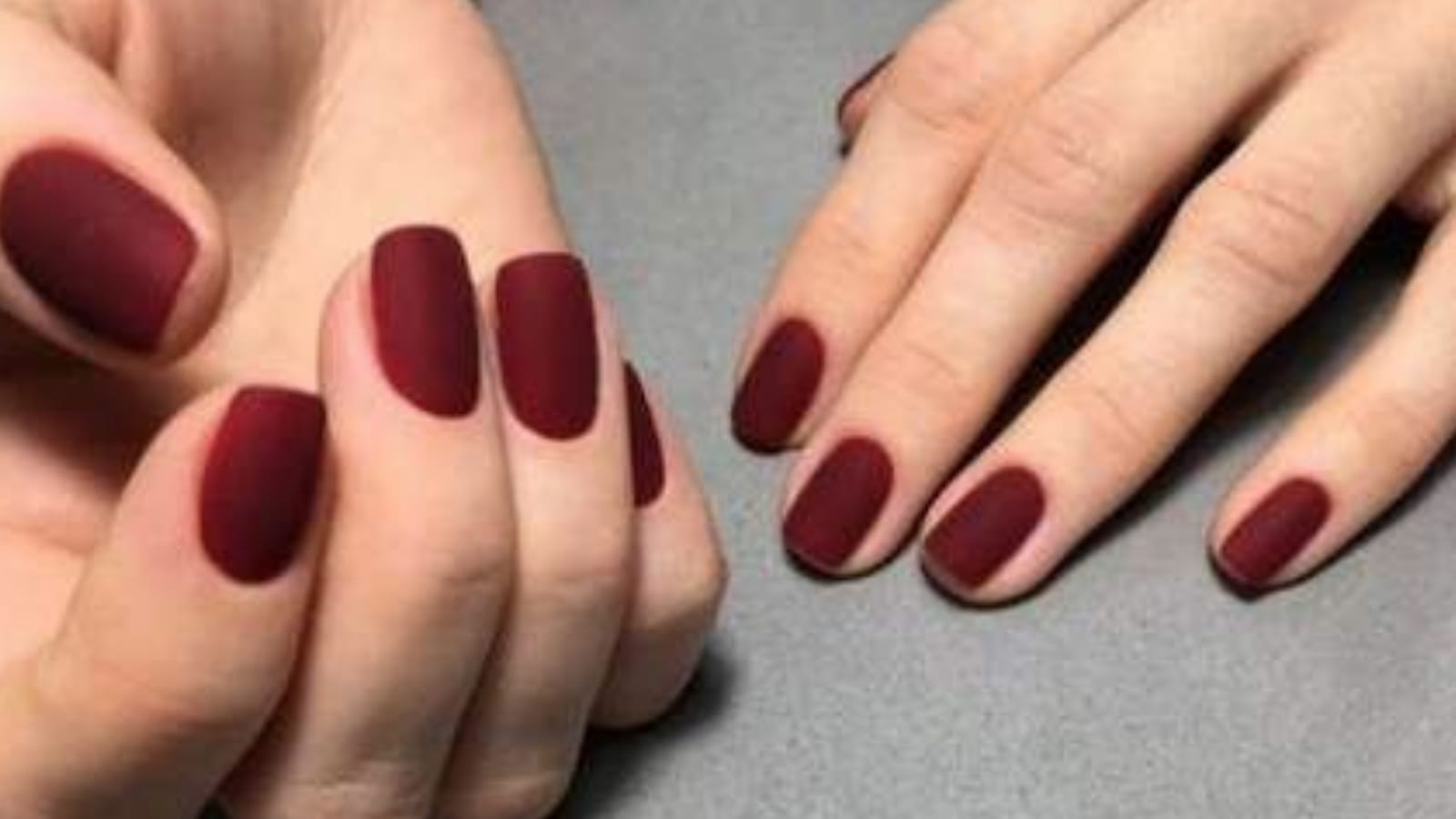 Une manucure rouge matte